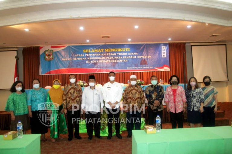 Walikota Siantar H. Hefriansyah SE MM Menghadiri Acara Penyampaian Peran Tokoh Agama Dalam Membina Kerukunan Pada Masa Pandemi Covid-19 di Kota Siantar