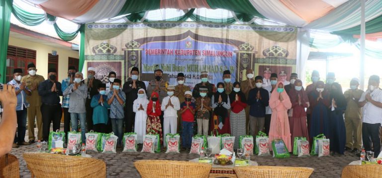 Pemkab Simalungun Bersama Masyarakat Peringati Maulid Nabi Muhammad SAW Tahun 1443 H/2021 M