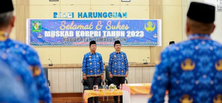 Hadiri Pelantikan Dewan Pengurus KORPRI, Bupati Simalungun Minta Pengurus dan Anggota Harus Lebih Kompak