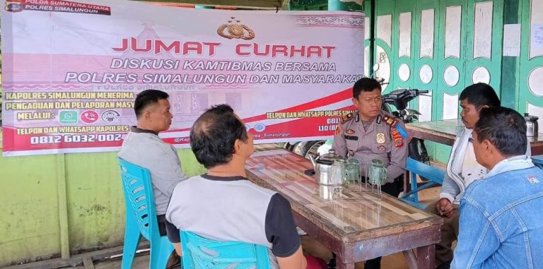 Kapolsek Saribudolok Laksanakan Jumat Curhat, untuk Tingkatkan Komunikasi dengan Masyarakat