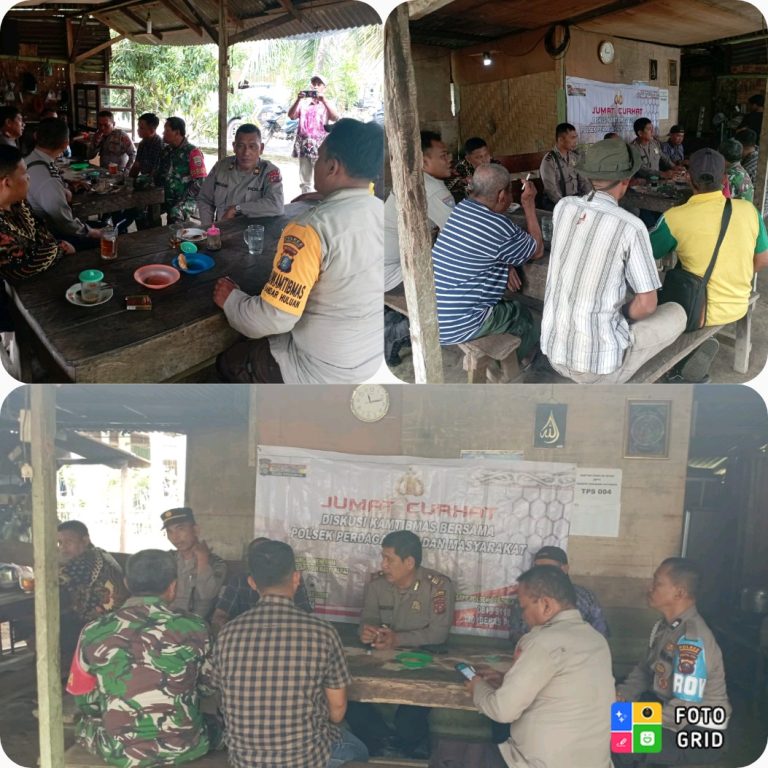 Kapolsek Perdagangan Bersama Anggota Laksanakan Giat Jumat Curhat, Di Kecamatan Bandar Huluan