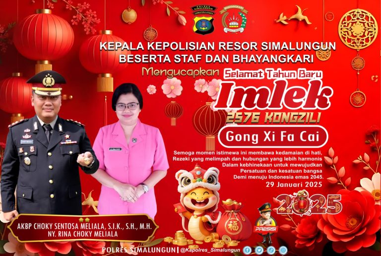Kapolres Simalungun Sampaikan Ucapan Selamat Tahun Baru Imlek 2576