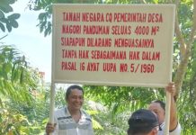 Amankan Aset Nagori, Pangulu Panduman Pasang Plank